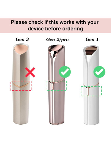 Cabezas de Reemplazo Tuokiy para Removedor de Vello Facial Flawless Gen 2 - Paquete de 4