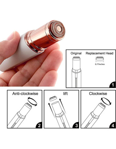 Cabezas de Reemplazo Tuokiy para Removedor de Vello Facial Flawless Gen 2 - Paquete de 4