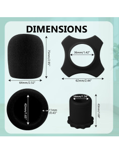 Paquete de 4 Anillos de Goma Antideslizantes Bonsicoky 2