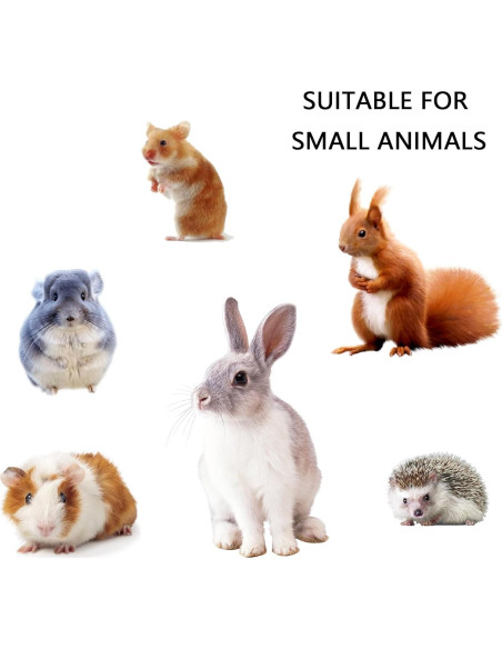 14 Piezas Juguetes Naturales para Conejos y Hámsters Finymk