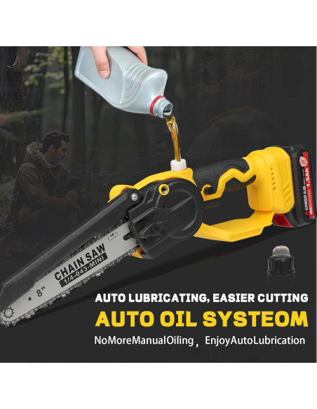 Sierra de Poste Inalámbrica 2-en-1 Vokoroad 8" y 6"