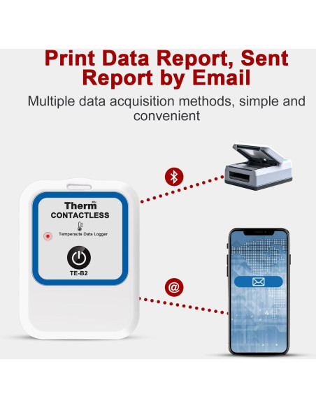Registrador de Temperatura Bluetooth APRVTIO TE-B2 con App
