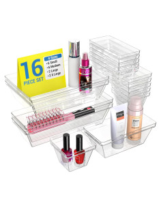 Set de 16 Organizadores Acrílicos Apilables Yan & Hin 24.1x16.4x11cm