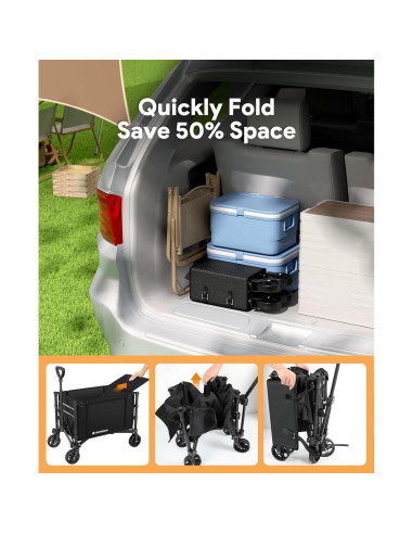 Carro Plegable Raynesys 100kg 120L para Compras y Playa
