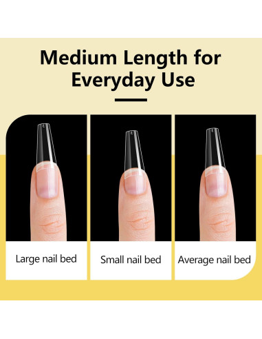 Kit de Consejos de Uñas Acrílicas Yokilly 1000 PCS con Pegamento