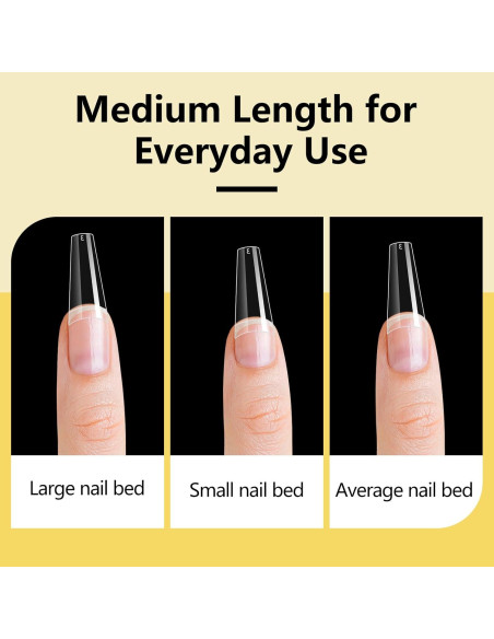 Kit de Consejos de Uñas Acrílicas Yokilly 1000 PCS con Pegamento