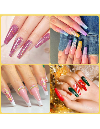 Kit de Consejos de Uñas Acrílicas Yokilly 1000 PCS con Pegamento