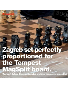 Conjunto de Ajedrez Tempest Zagreb 1959 Madera Portátil 2