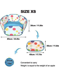 Parque de Juegos Plegable para Mascotas HL Azul XS 0.85m 2