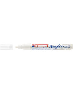 Marcador Acrílico Edding 5100 Blanco 2-3mm - 1 Unidad 2