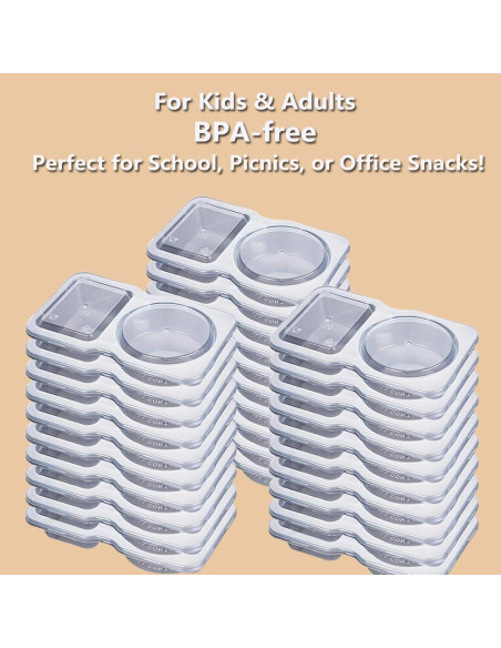 12 Recipientes Reutilizables Firwcwem Doble Compartimento 159ml