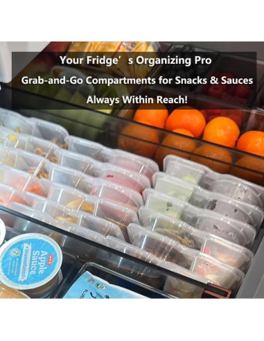 12 Recipientes Reutilizables Firwcwem Doble Compartimento 159ml