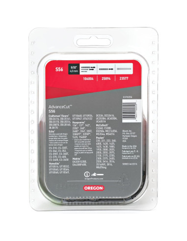 Cadena de Motosierra Oregon S56 16" 56 Eslabones Bajo Retroceso