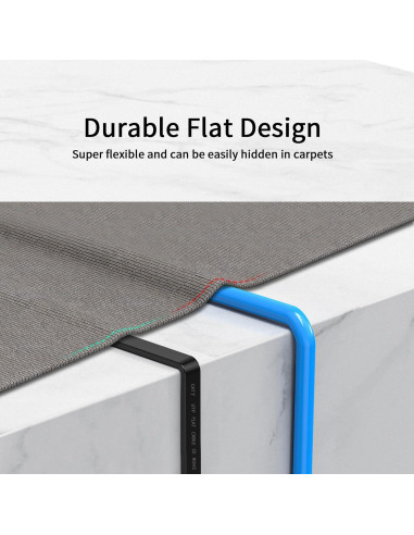 Cable Ethernet CAT 7 JUXIN 0.91M 90 Grados 10Gbps Blindado