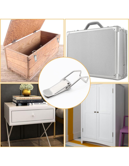 4 Pestillos de Resorte Acero Inoxidable 304 73mm Cionyce