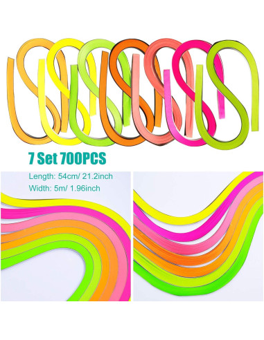 Kit de Quilling de Papel Woohome 33 PCS con 1600 Tiras