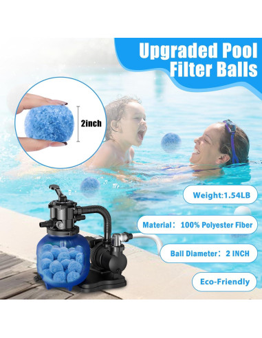 Bolas de Filtro para Piscina MJZ 0.70 kg Ecológicas Reutilizables