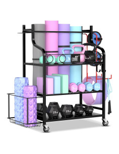 Estante de Almacenamiento Mythinglogic para Gimnasio 3 Niveles