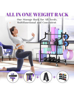 Estante de Almacenamiento Mythinglogic para Gimnasio 3 Niveles 2