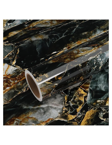 Papel Contacto de Mármol Dorado Pizarra VEELIKE 39.88x299.72cm