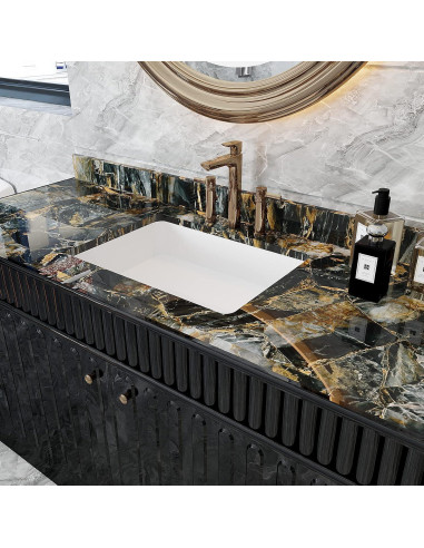 Papel Contacto de Mármol Dorado Pizarra VEELIKE 39.88x299.72cm