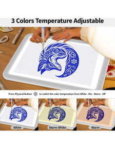 Mesa de Luz A3 Zocelight Inalámbrica 6670Lux 3 Temperaturas 2