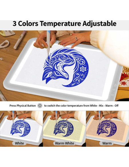 Mesa de Luz A3 Zocelight Inalámbrica 6670Lux 3 Temperaturas