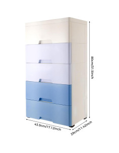 Cajones de Almacenamiento FONSOLUM 5 Niveles Azul Gradiente 2