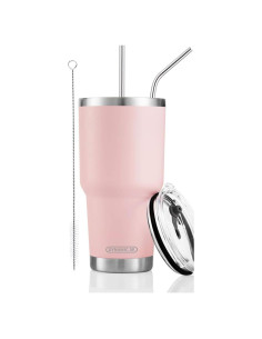 Taza de Acero Inoxidable D-S 30oz Rosa Sakura Doble Pared
