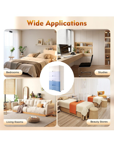 Cajones de Almacenamiento FONSOLUM 5 Niveles Azul Gradiente