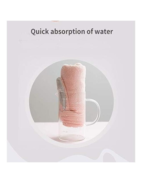 Toalla para el cabello czmylzytt 2 Pack Microfibra Rosa y Morado