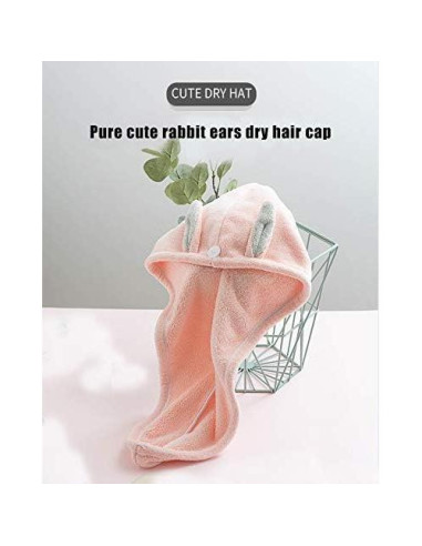 Toalla para el cabello czmylzytt 2 Pack Microfibra Rosa y Morado