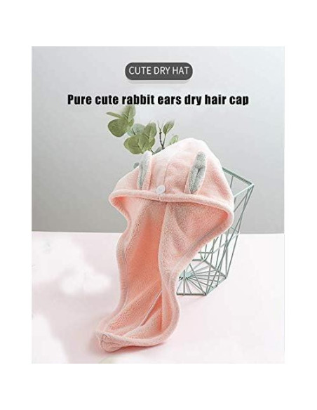 Toalla para el cabello czmylzytt 2 Pack Microfibra Rosa y Morado