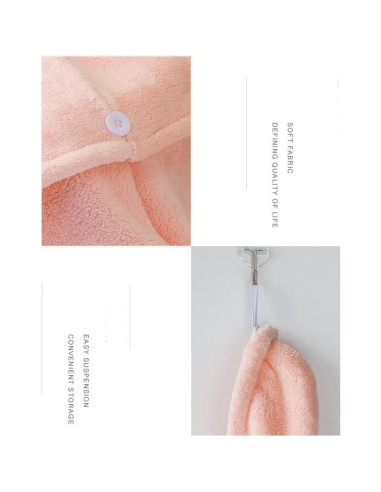 Toalla para el cabello czmylzytt 2 Pack Microfibra Rosa y Morado