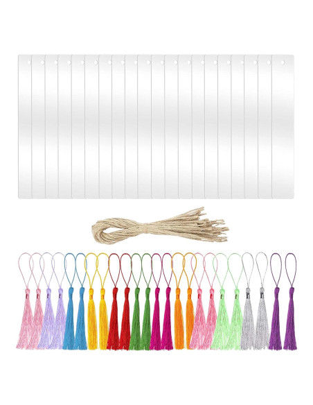 Marcadores de Libro Acrílicos Transparentes BetterJonny 20Pcs
