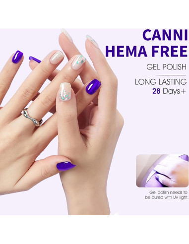 Esmalte en Gel CANNI Azul Real 9ml - Alta Pigmentación