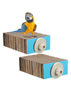 Juego de 2 plataformas para aves Skyygemm - Perchas de cartón