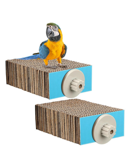 Juego de 2 plataformas para aves Skyygemm - Perchas de cartón