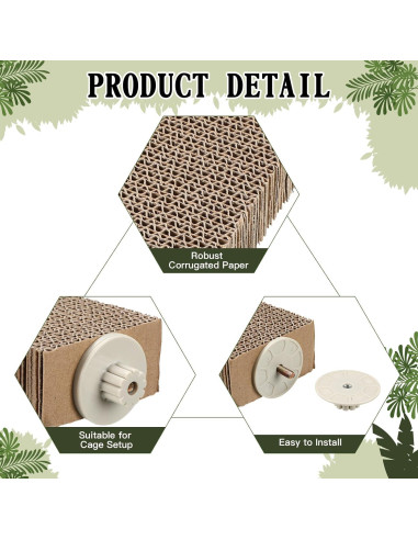 Juego de 2 plataformas para aves Skyygemm - Perchas de cartón