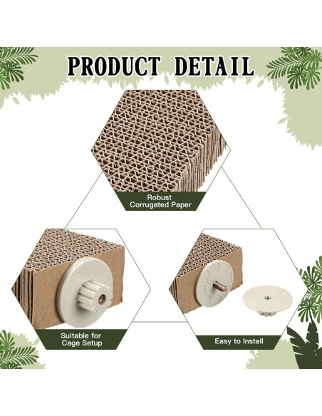 Juego de 2 plataformas para aves Skyygemm - Perchas de cartón