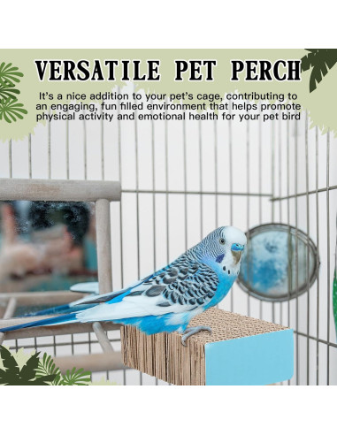 Juego de 2 plataformas para aves Skyygemm - Perchas de cartón