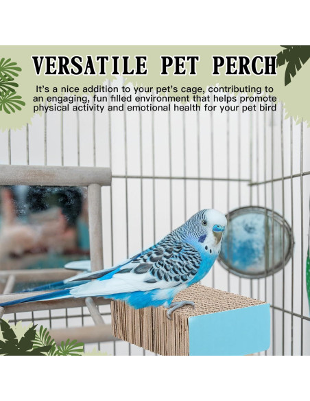 Juego de 2 plataformas para aves Skyygemm - Perchas de cartón