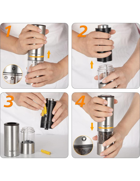 Conjunto de Molinillos Eléctricos SIMPLETASTE Automáticos 2 Piezas