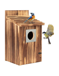 Casa para Aves UUMENHA Mediana con Protector de Metal 25cm
