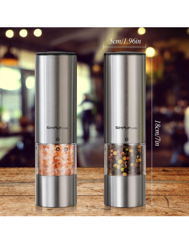Conjunto de Molinillos Eléctricos SIMPLETASTE Automáticos 2 Piezas