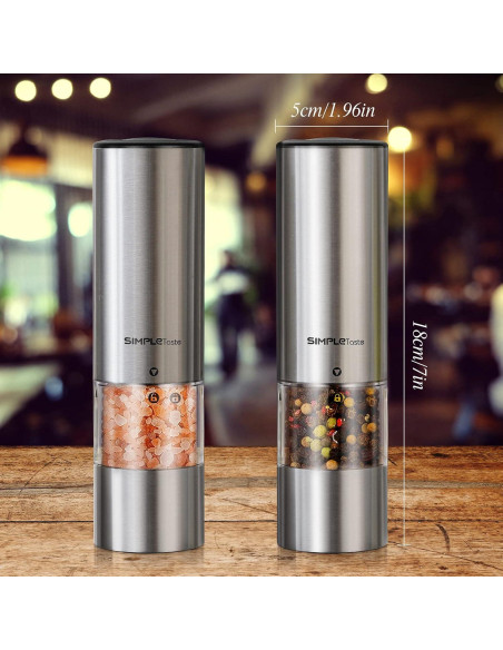 Conjunto de Molinillos Eléctricos SIMPLETASTE Automáticos 2 Piezas
