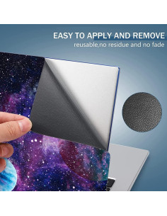 Pegatina para Laptop 15.6" Huaduo - Vinilo Reutilizable Azul y Púrpura 2