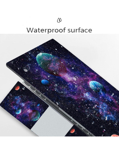 Pegatina para Laptop 15.6" Huaduo - Vinilo Reutilizable Azul y Púrpura