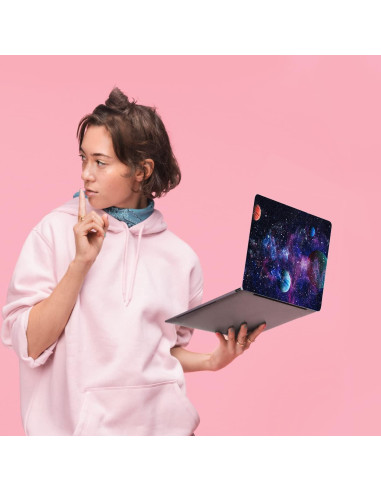 Pegatina para Laptop 15.6" Huaduo - Vinilo Reutilizable Azul y Púrpura