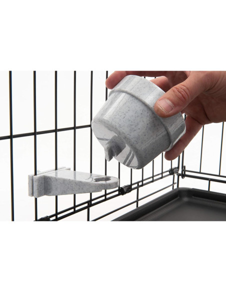 Tazón de Agua Lixit 0.3L para Perros y Mascotas - Jaula Colgante